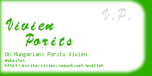 vivien porits business card